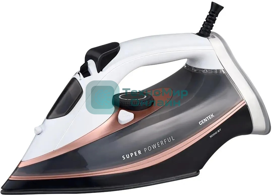Утюг Centek CT-2346 белый/черный, 3200 Вт, 50 г/мин, 190 г/мин, 400 мл