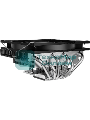 Кулер для процессора PCCooler RC600-67 (125W, 4-pin PWM, 67.5mm, Al, 4x6mm, 1x120мм, 62.5CFM, 32.5dBA, 2300RPM, S: 1851/1700/1200/115X, AM5/AM4, черный)