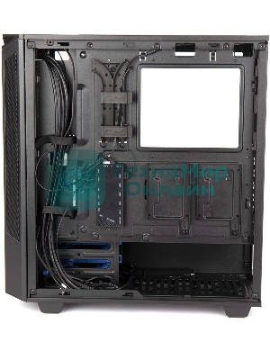 Компьютерный корпус Hiper PB81 черный без БП ATX 3x120мм 2xUSB2.0 2xUSB3.0 audio bott PSU