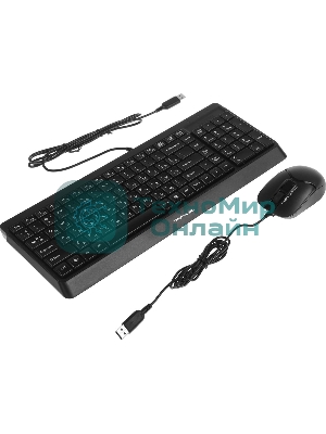 Комплект клавиатура+мышь A4Tech FStyler F1512 проводной, USB, 1200 DPI, черный