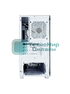 Корпус Ginzzu CL640 mATX FAN 4*12FRGb передняя панель Сетка Белый