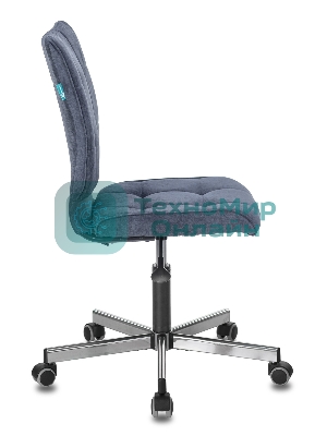 Кресло Бюрократ CH-330M/LT-27 темно-синий, экокожа, 120 кг, механизм качания, без подлокотников