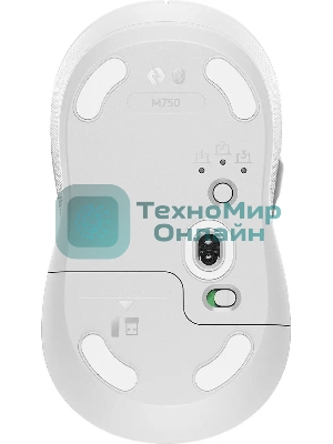 Мышь беспроводная Logitech M750 белый, 4000 dpi, радиоканал, Bluetooth, USB, кнопки - 5