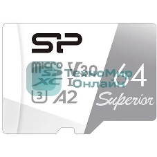 Флеш карта microSD 64Gb Silicon Power Superior Pro A2 microSDXC Class 10 UHS-I U3 Colorful 100/80 Mb/s