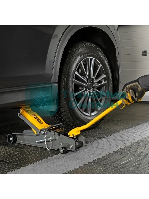 Домкрат гидравлический подкатной с фиксатором Denzel 2,5 т, 85-385 мм