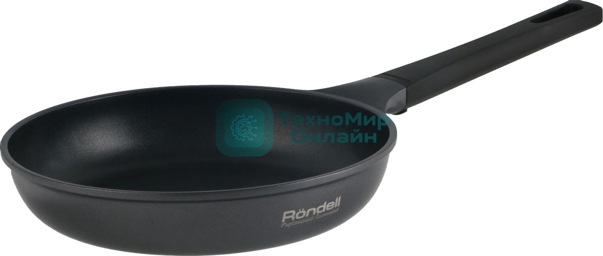 Сковорода Rondell Baselard RDA-2004 круглая 28 см, покрытие: Xylan Plus ручка несъемная (без крышки) темно-серый