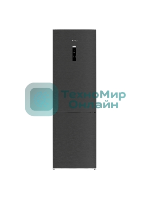 Холодильник Hotpoint HDKP 7201 DX нержавеющая сталь двухкамерный 267/100л морозилка снизу, No Frost