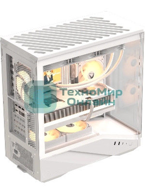 Компьютерный корпус Formula V Line Crystal U9 PA White, ATX, TYPE-C*1, USB3.0*2, Curved Glass, SIDE 3x PERFORMANCE ARGB, REAR 1x PERFORMANCE ARGB