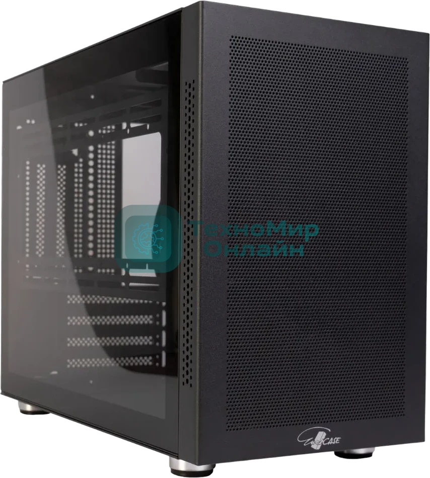 Корпус Midtower mATX Eurocase 00-01064257 MI05 черный без БП закаленное стекло USB 3.0