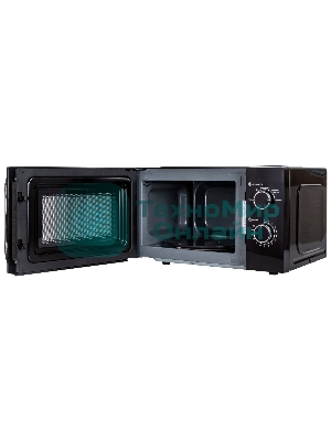 Микроволновая печь JVC JK-MW146M черный/серебристый, 20 л, 700 Вт, переключатели - поворотный механизм