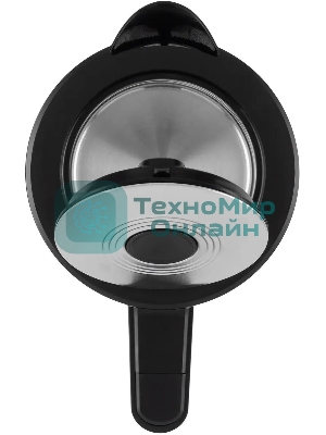 Чайник электрический Hyundai HYK-G3509 1.7 л, 2200 Вт, черный/прозрачный корпус: стекло/пластик