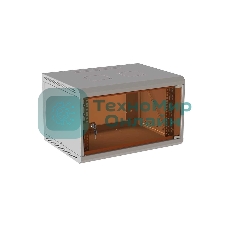 Шкаф коммутационный Suprlan (05-1090) настенный 9U 600x350мм пер.дв.стекл направл.под закл.гайки RAL 7035 285мм 15кг 500мм