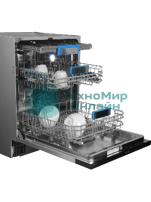 Встраиваемая посудомоечная машина Hyundai HBD 685, нержавеющая сталь, 59.8 см, 16 компл., 45 дБ, класс A+++