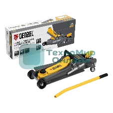 Домкрат гидравлический подкатной с фиксатором Denzel 2,5 т, 85-385 мм