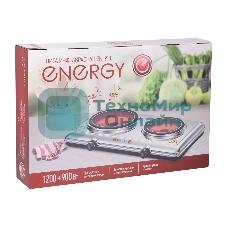 Плита настольная электрическая Energy EN-911 серебристый, 2,1 кВт, ТЭН, конфорки - 2, стеклокерамика, поворотные переключатели