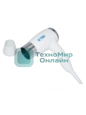 Фен G-Teq 8719S белый/серебристый, 1200 Вт