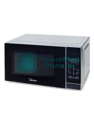 Микроволновая печь Midea EG720CR1-S черный, 20 л, 700 Вт, переключатели - сенсор