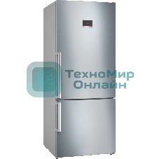 Холодильник Bosch KGN76CI30U серебристый двухкамерный 406/115л морозилка снизу, No Frost