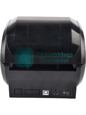 Принтер наклеек G&G GG-D410 стационарный, прямая термопечать, 203 dpi, 152 мм/сек, USB черный