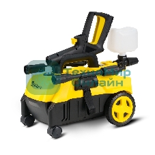 Мойка высокого давления 130/70 бар, KOLNER K140F, на 4 колесах, 1600Вт, 480л/ч, метал.помпа, шланг ВД 5м, кабель 5м, самовсас, Auto stop (пеногенератор)