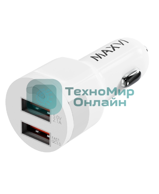 Автомобильное зарядное устройство Maxvi CCM-522 Plus T белый 5.2A