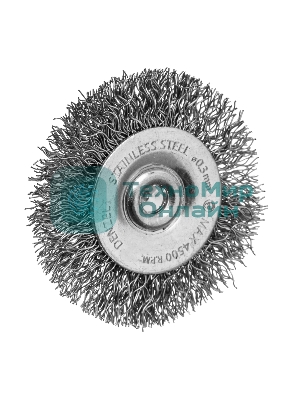 Набор щеток для дрели Denzel 1 Плоская 50 мм, 2 Чашки 25-50 мм, шпилька, нерж. вит. проволока