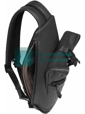 Рюкзак слинг Piquadro Harper CA6784AP/N черный кожа