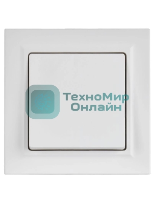 Выключатель 1-кл. СП BRITE ВСР10-1-0-БрАБ 10А в сборе арктич. бел. IEK BR-V10-0-10-K91-F