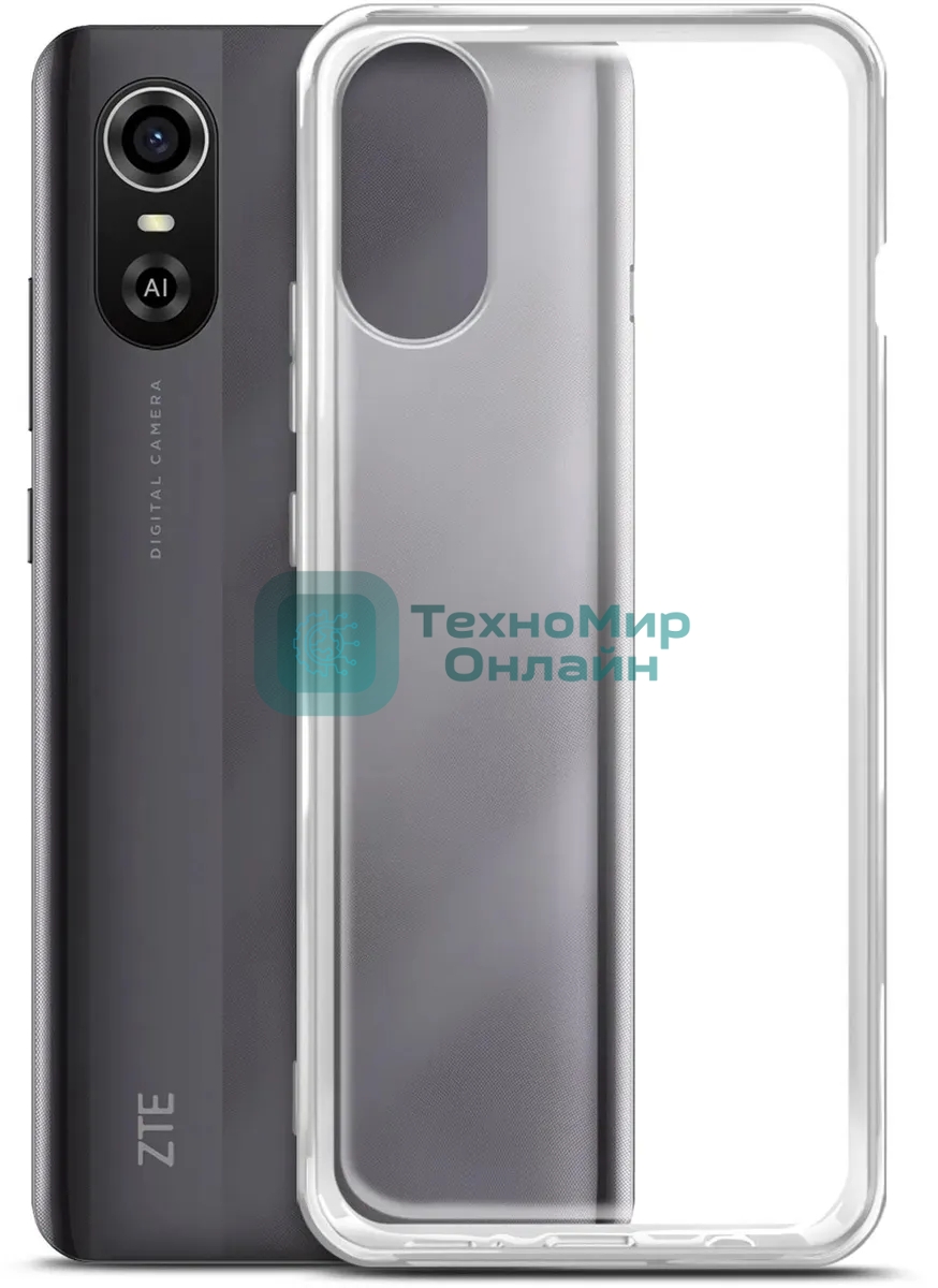 Чехол (клип-кейс) BORASCO для ZTE Blade A31 Plus, прозрачный