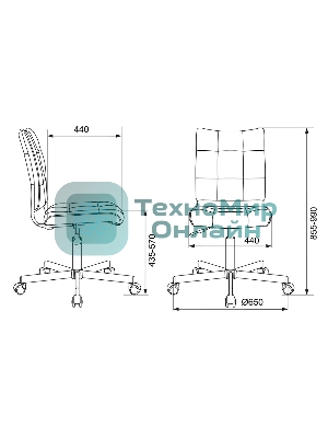 Кресло Бюрократ CH-330M/LT-27 темно-синий, экокожа, 120 кг, механизм качания, без подлокотников