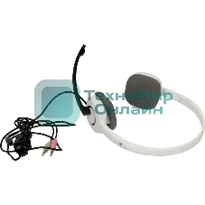 Гарнитура проводная с микрофоном Logitech H150 белый/черный 1.8м накладные оголовье (981-000453)