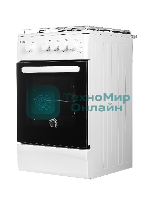 Плита газовая Kraft KF-FSK5404AGWG белый, конфорок 4 газовых, духовка 58 л, 50 см x 87 см x 63 см