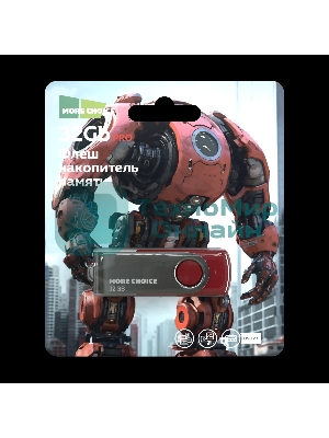 Флешка USB More Choice MF32-4 USB 32Gb 2.0 красный