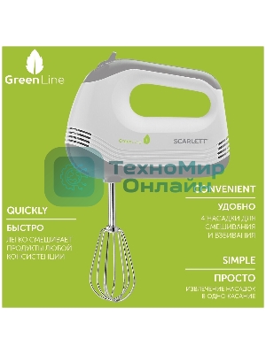 Миксер ручной Scarlett SC-HM40S17 белый