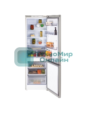 Холодильник Бирюса M6130 металлик двухкамерный 245/100л морозилка снизу