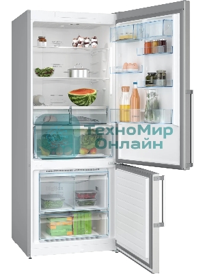 Холодильник Bosch KGN76CI30U серебристый двухкамерный 406/115л морозилка снизу, No Frost