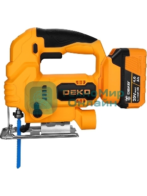 Лобзик электрический аккумуляторный DEKO DKJS20E, 20В, 1x4.0А·ч
