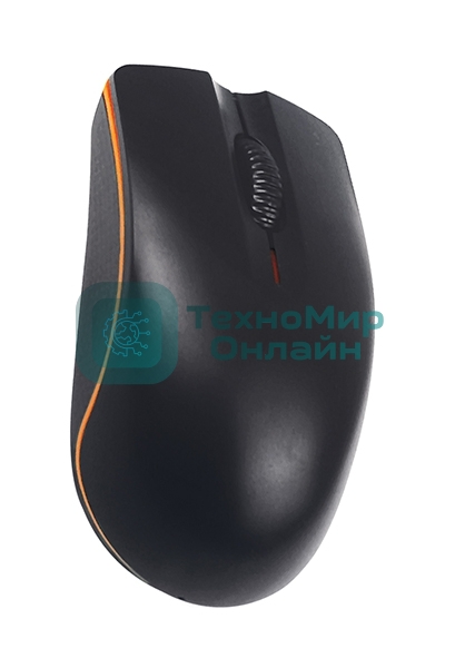 Мышь проводная Qumo Practic Office M90 черный, 1000 dpi, USB, кнопки - 3