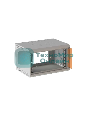 Шкаф коммутационный Suprlan (05-1090) настенный 9U 600x350мм пер.дв.стекл направл.под закл.гайки RAL 7035 285мм 15кг 500мм