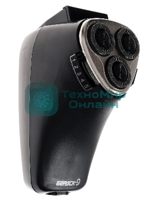 Электробритва Бердск 9 черный/стальной