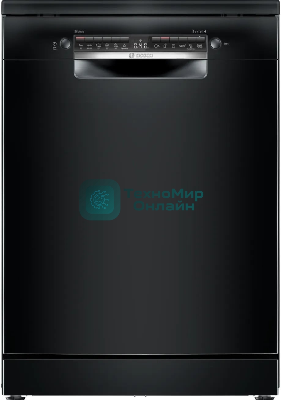 Посудомоечная машина Bosch SMS4IMB62Q, чёрный, 60 см, 13 компл., сушка теплообменник, 50 дБ, класс A