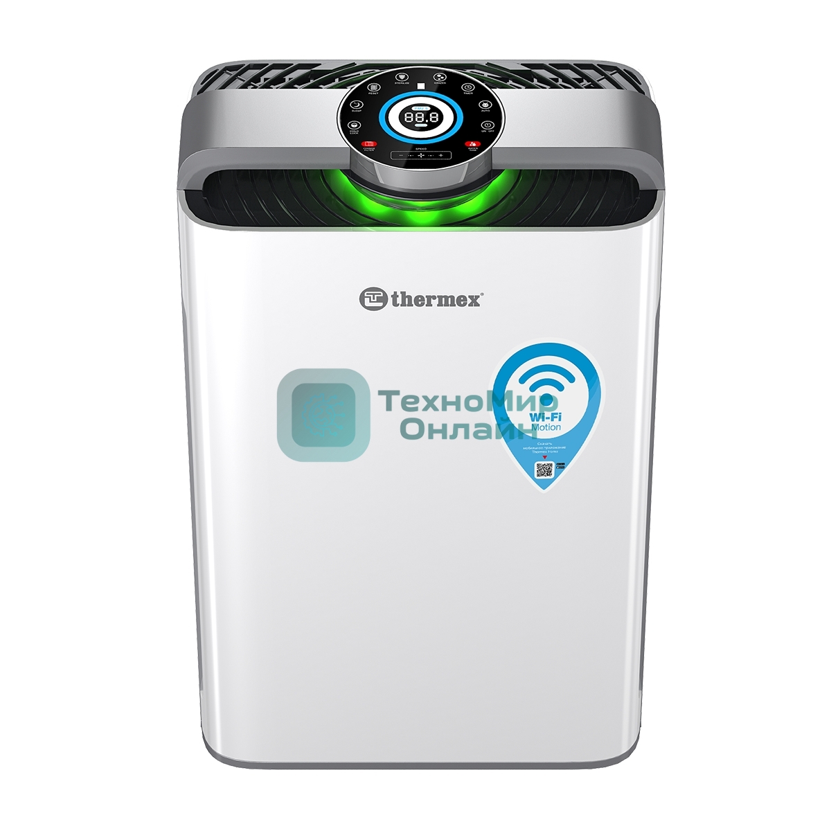 Очиститель воздуха THERMEX Vivern 500 Wi-Fi белый, 58 м², HEPA-фильтр, угольный фильтр, УФ-лампа, управление со смартфона