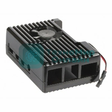 Корпус Qumo Aluminum case with black fan, Raspberry Pi 4, black(RS022)