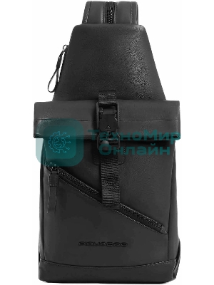 Рюкзак слинг Piquadro Harper CA6784AP/N черный кожа