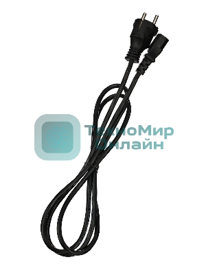 Кабель компьютер-розетка 220V EURO VDE 3G*1.0мм2 медь TELECOM TE021-CU 1,8м