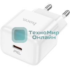 Сетевое зарядное устройство Hoco N32 Glory White 30W 3A+2A+1.5A (PD+QC+AFC) USB Type-C универсальное белый