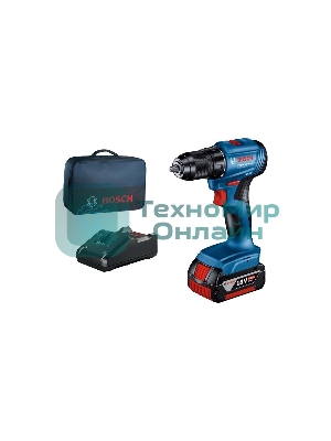 Дрель-шуруповерт Bosch GSR 185-LI, 18 В, 4 Ач, 50 Нм, бесщеточный