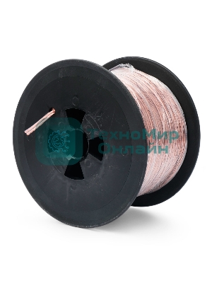 Акустический кабель Power Cube, 2x1,0, 100M, прозрачный, на катушке