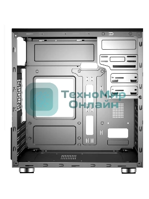 Компьютерный корпус ACD Coffre 102N mATX, черный, 80мм rear FAN, w/o PSU