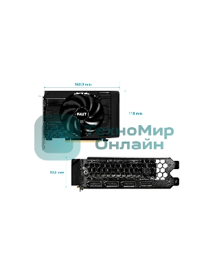 Видеокарта Palit GeForce RTX 5050 StormX OC, NVIDIA RTX 5050, 8 ГБ GDDR6, 128 бит, PCI-e 5.0, 1xHDMI, 3xDP, 2617 МГц